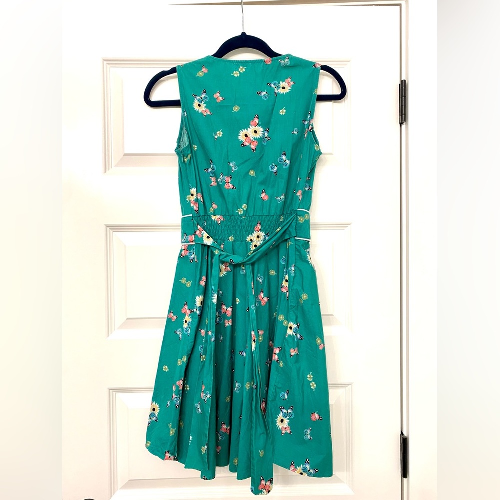 Retro Butterfly Pattern Dress - Picture 2 of 7